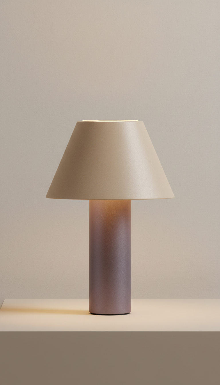 Nordic brushed metal table lamp