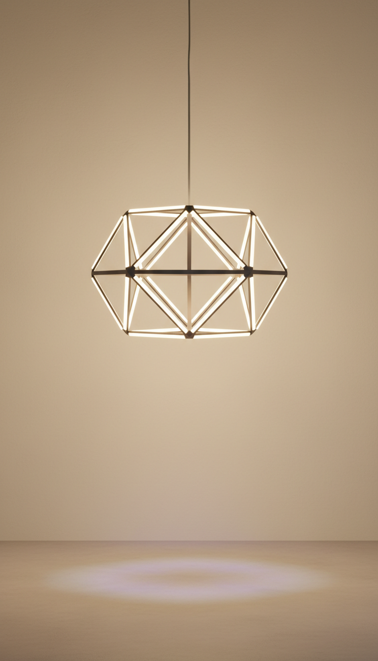 Geometric LED pendant light