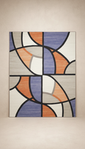 Vibrant abstract-patterned area rug